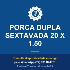 PORCA DUPLA SEXTAVADA 20 X 1.50 - Prudente Tratores